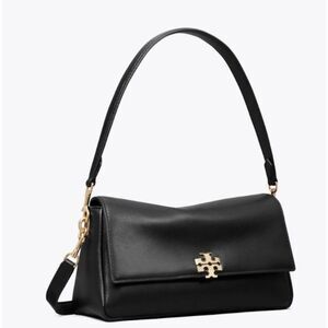 Tory Burch Black Leather Britten Shoulder Bag Crossbody Handbag